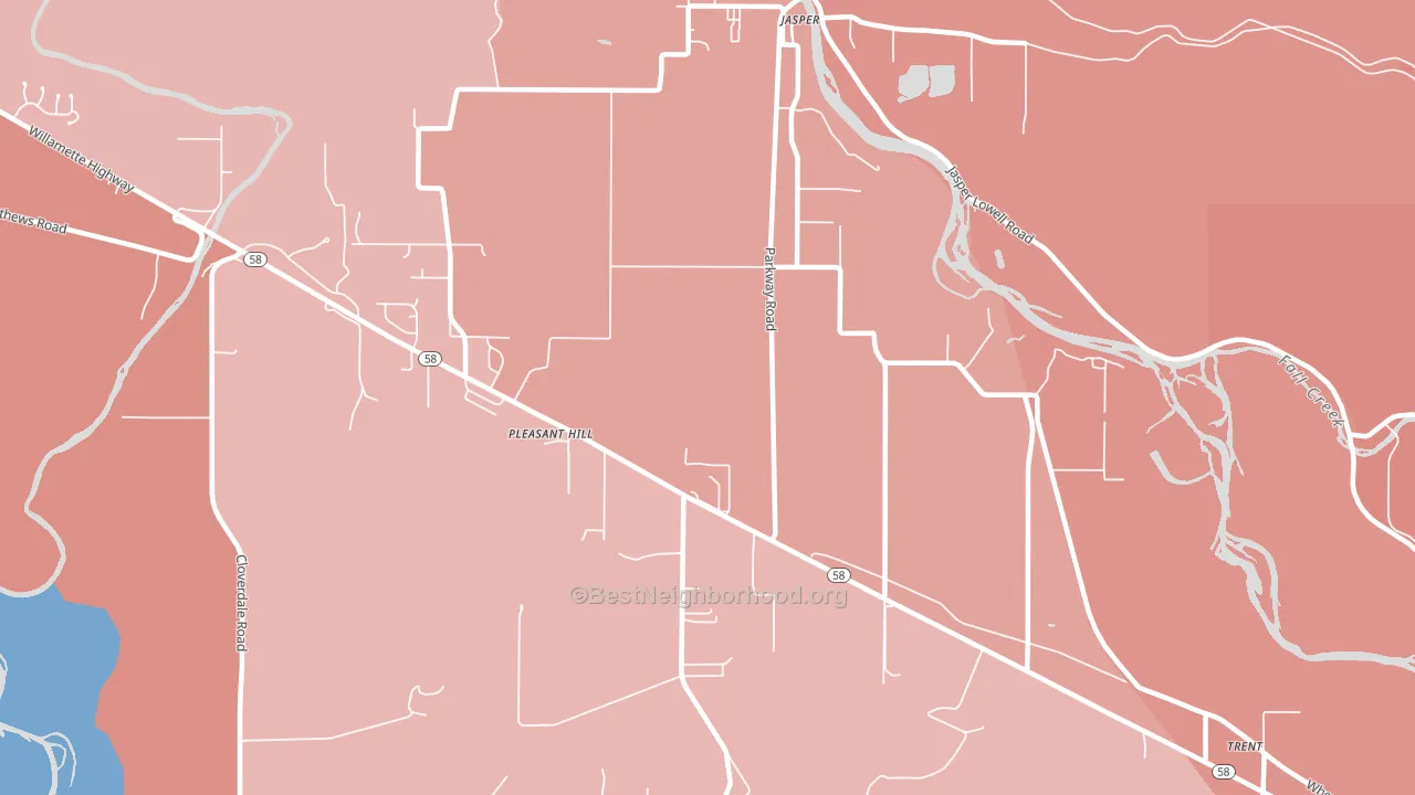 97455, OR block-group political-lean map