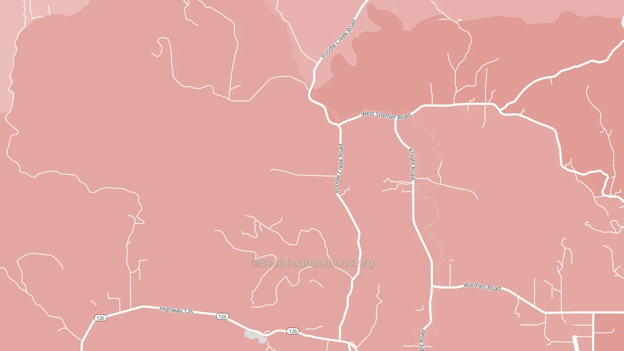 97461, OR block-group political-lean map