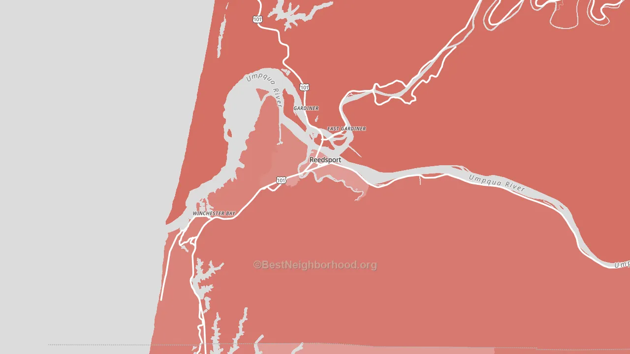 97467, OR block-group political-lean map