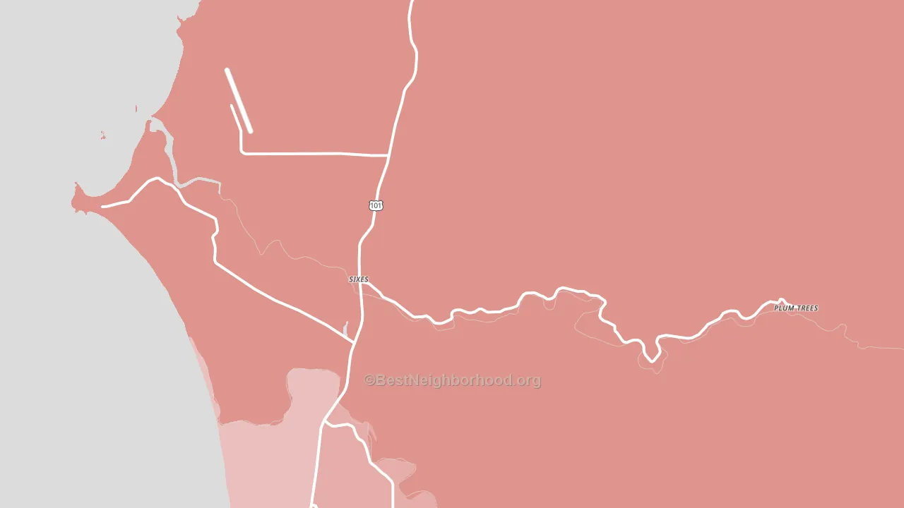 97476, OR block-group political-lean map