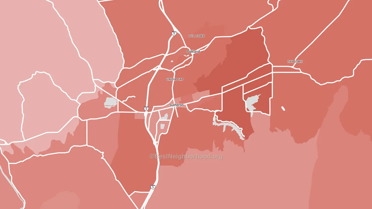 97479, OR block-group political-lean map