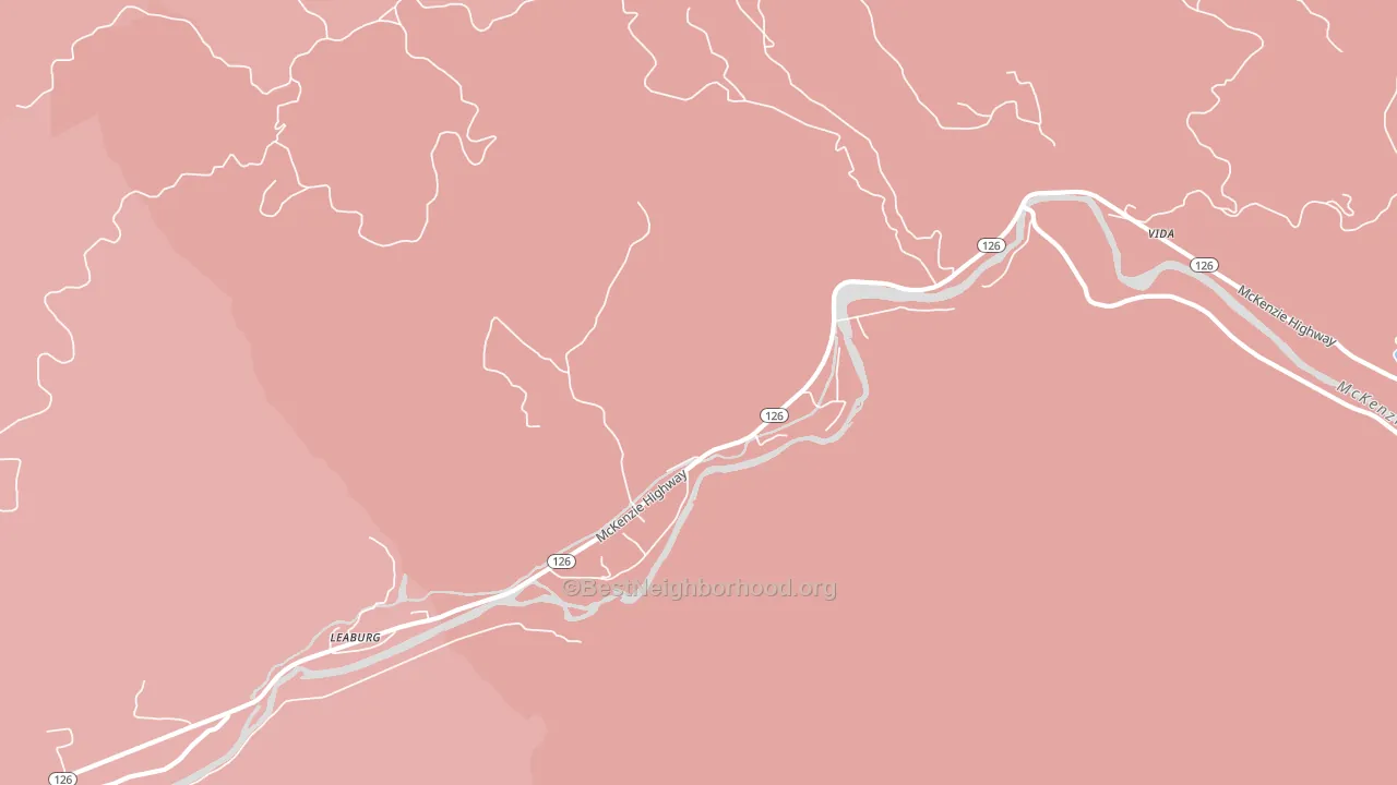 97489, OR block-group political-lean map