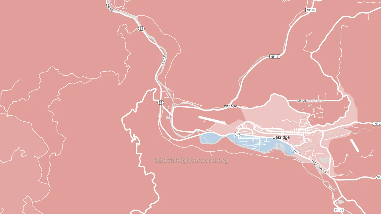 97492, OR block-group political-lean map