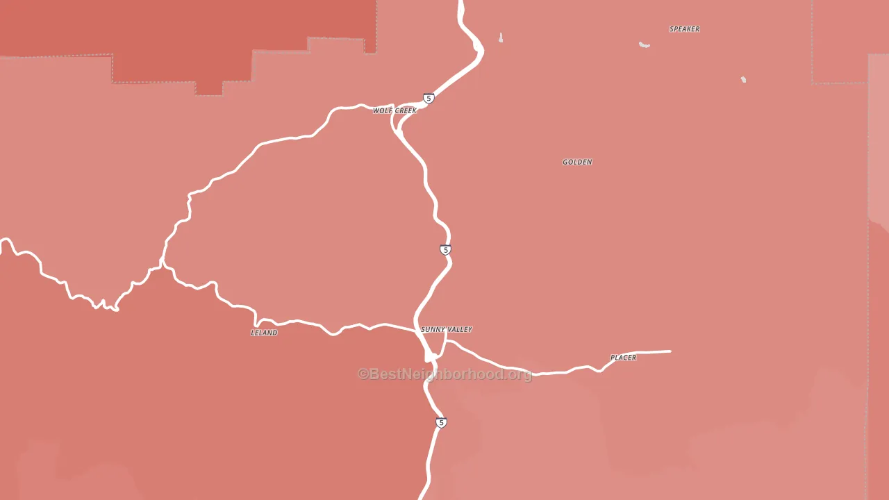 97497, OR block-group political-lean map