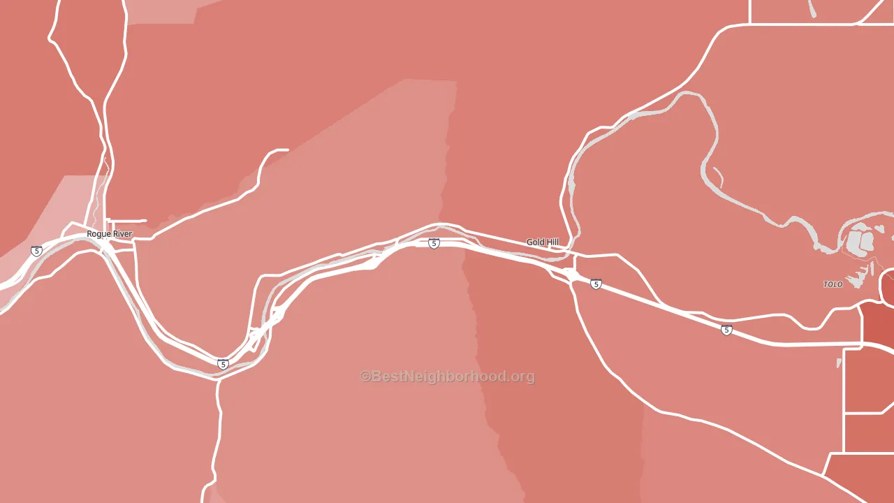 97525, OR block-group political-lean map