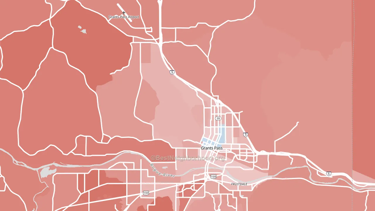 97526, OR block-group political-lean map