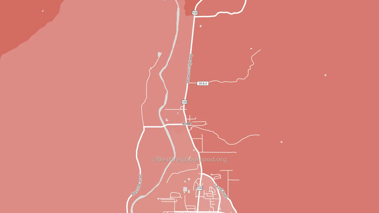 97531, OR block-group political-lean map