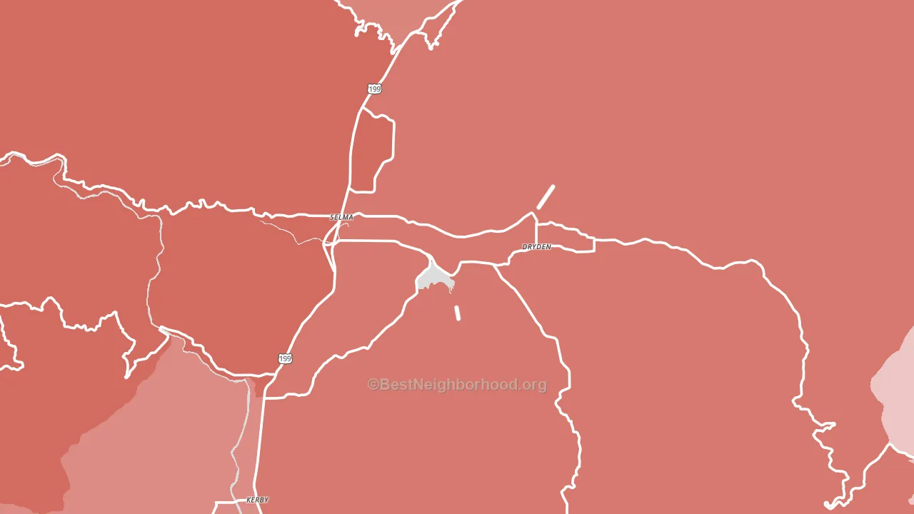 97538, OR block-group political-lean map