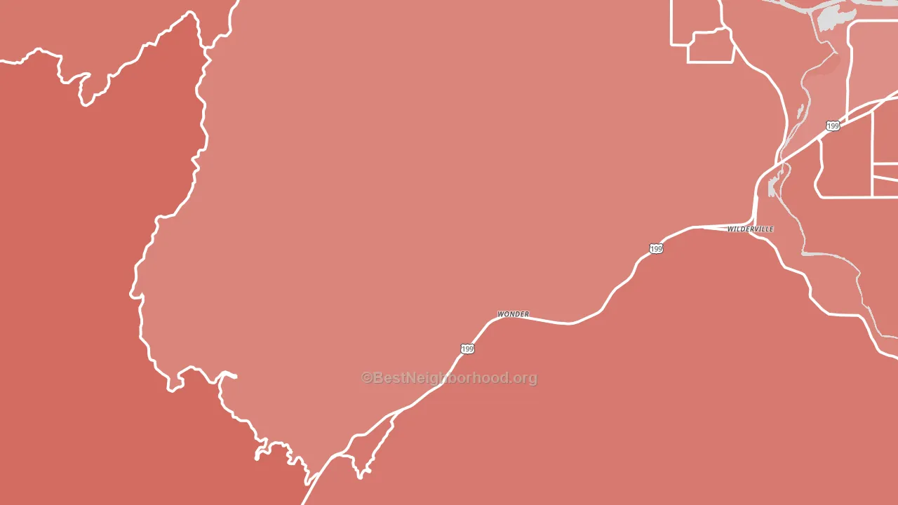 97543, OR block-group political-lean map