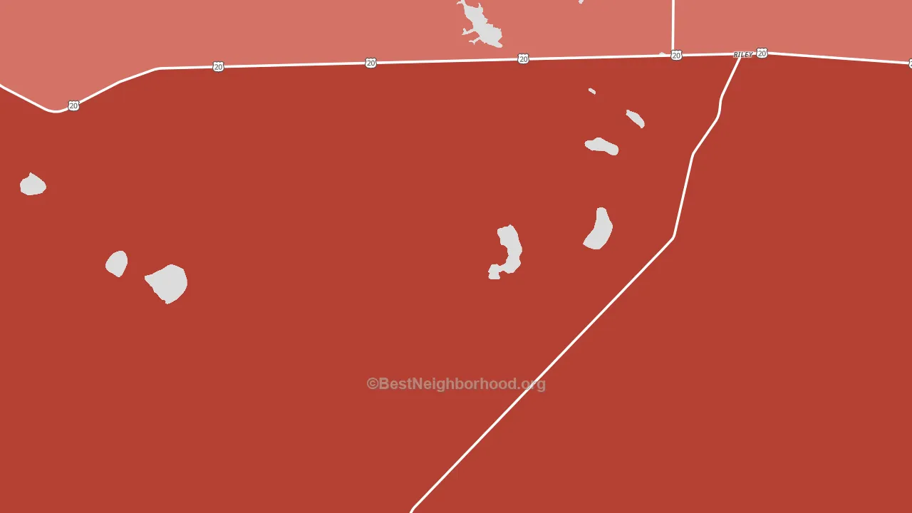 97758, OR block-group political-lean map