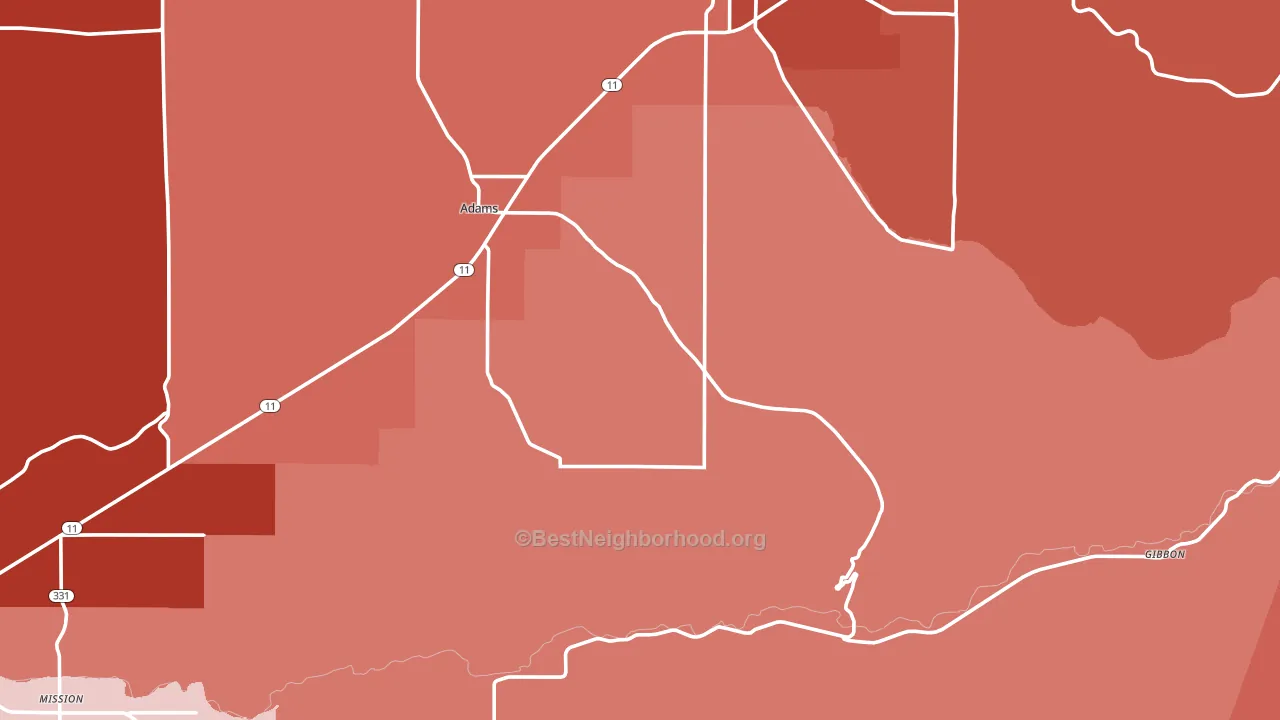 97810, OR block-group political-lean map