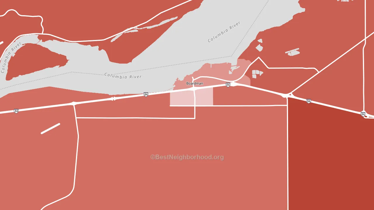 97818, OR block-group political-lean map