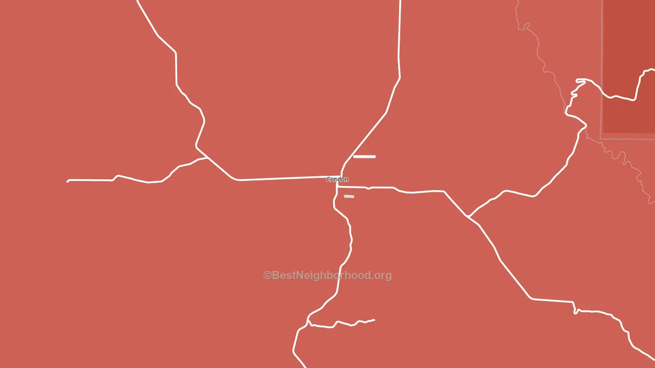 97823, OR block-group political-lean map