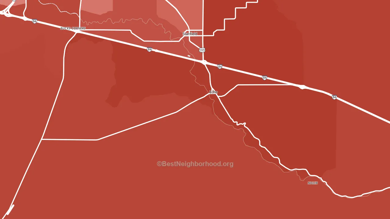 97826, OR block-group political-lean map