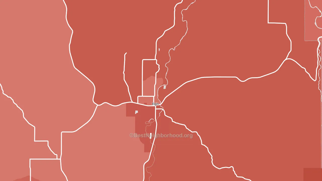97827, OR block-group political-lean map