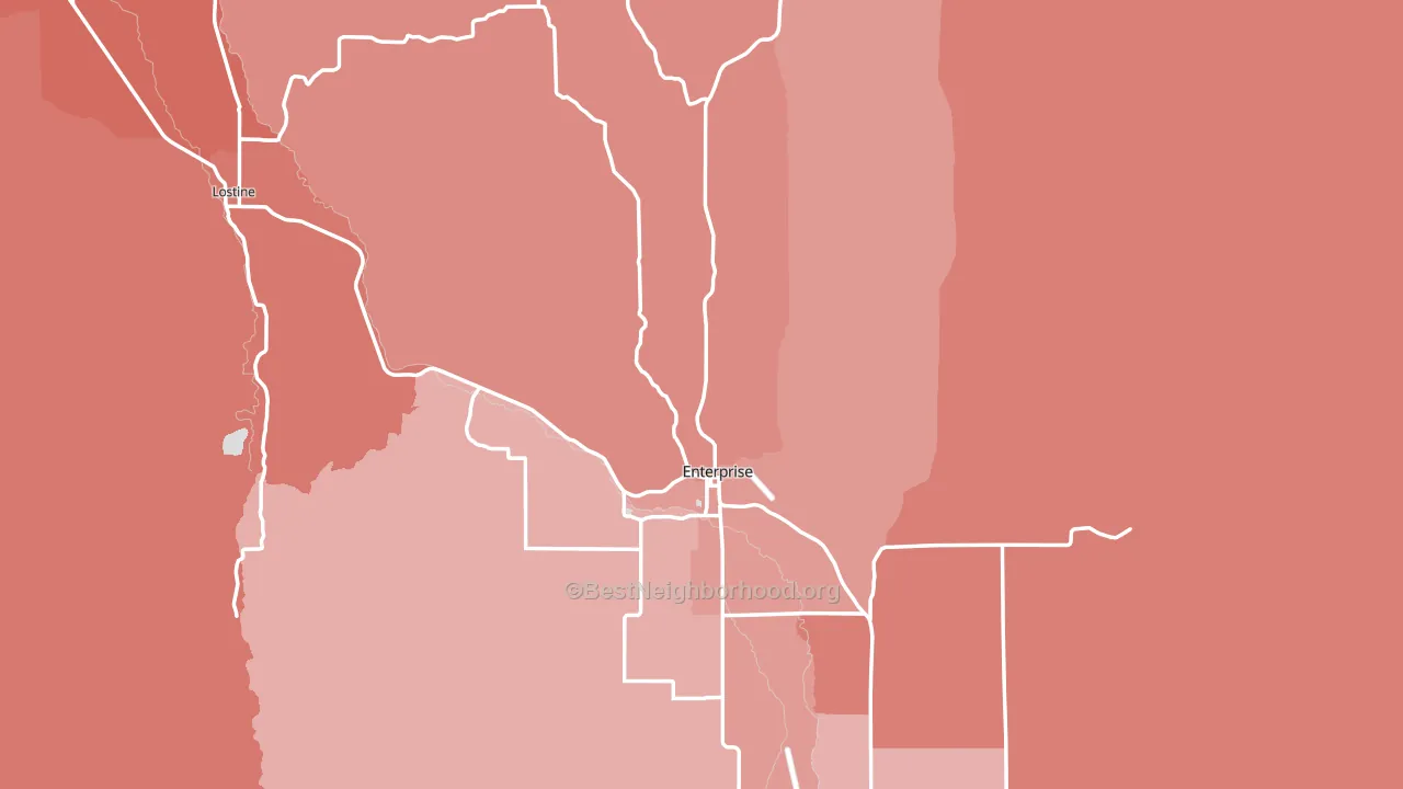 97828, OR block-group political-lean map