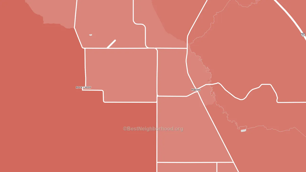 97833, OR block-group political-lean map