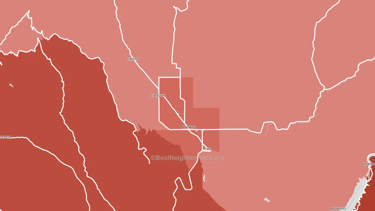 97834, OR block-group political-lean map
