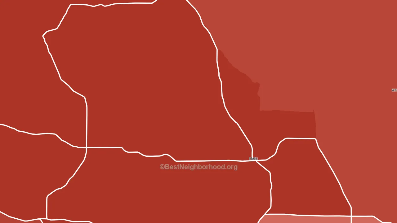 97835, OR block-group political-lean map