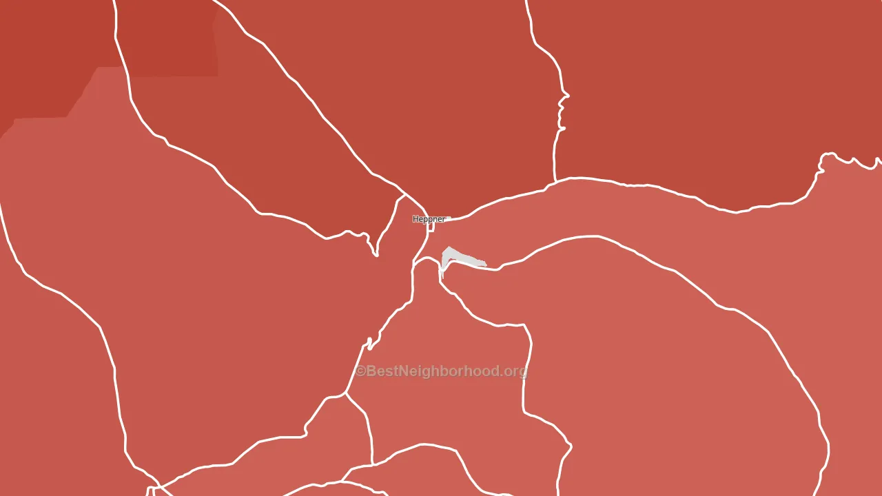 97836, OR block-group political-lean map