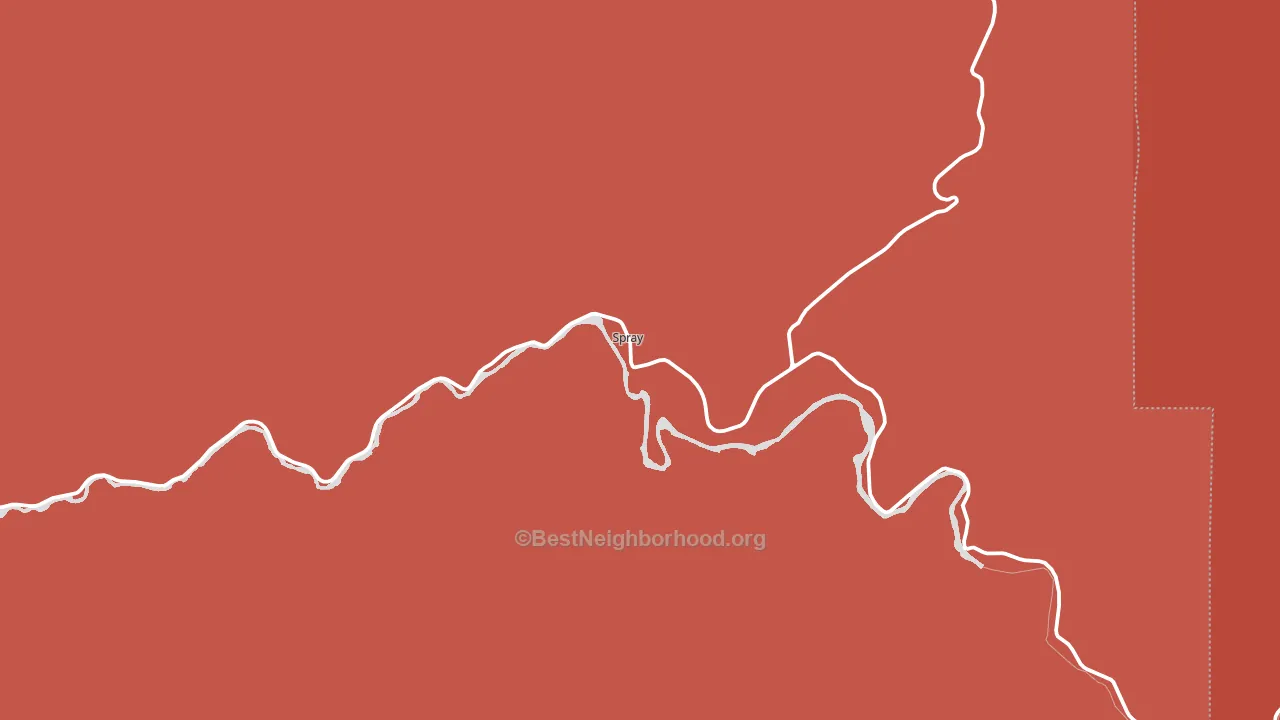 97874, OR block-group political-lean map