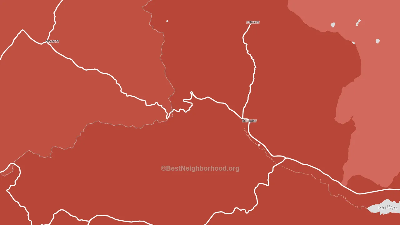 97877, OR block-group political-lean map