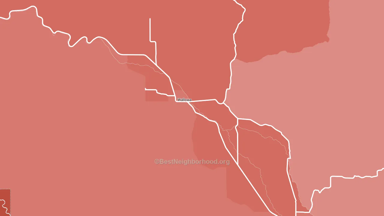 97885, OR block-group political-lean map