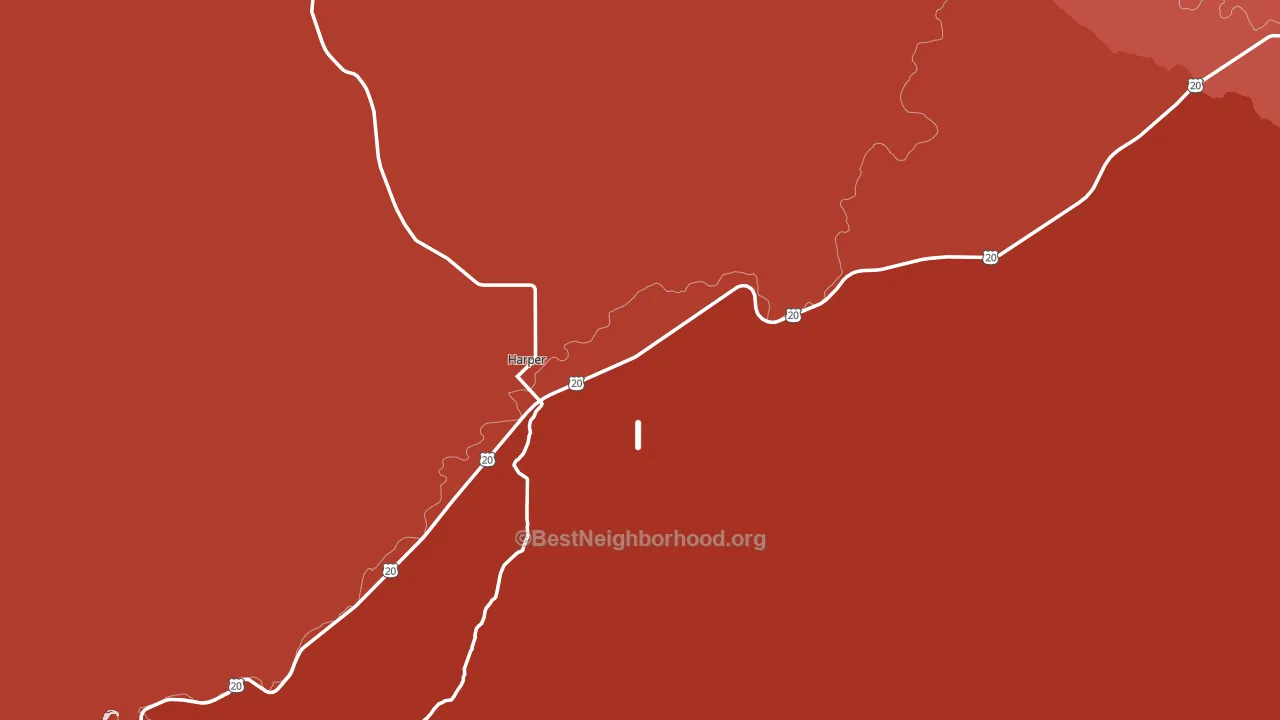 97906, OR block-group political-lean map