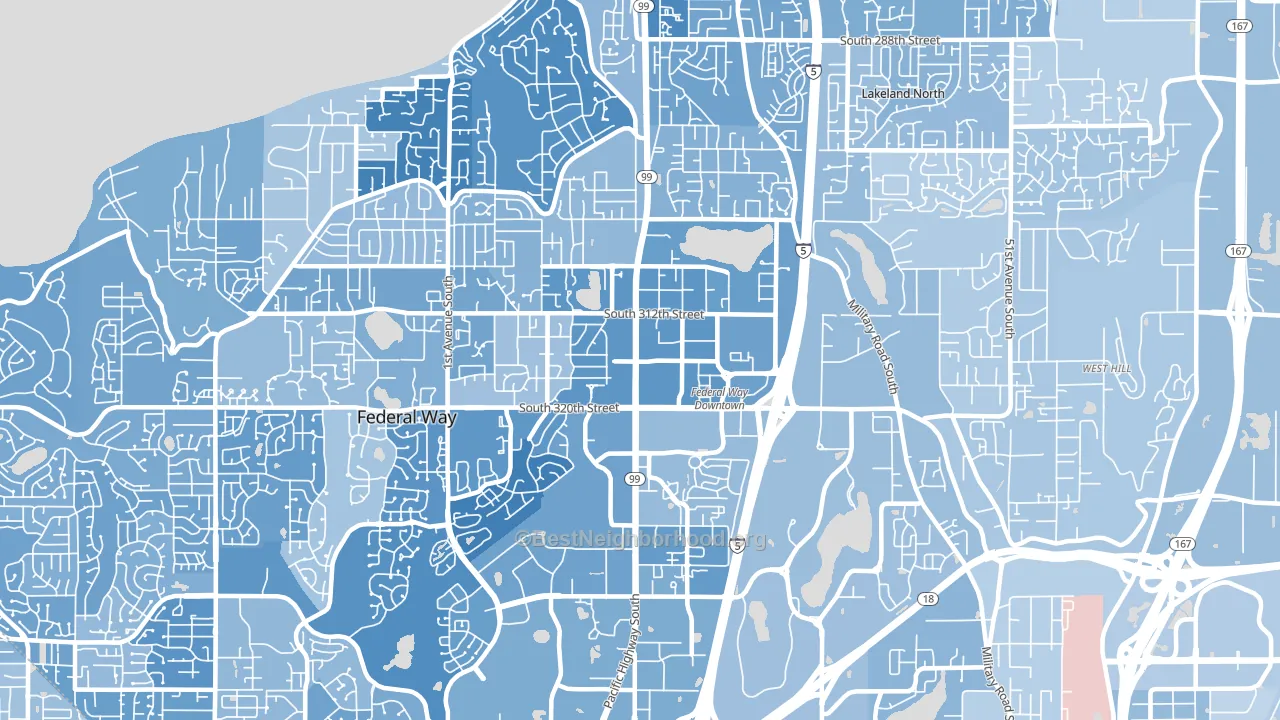 98003, WA block-group political-lean map
