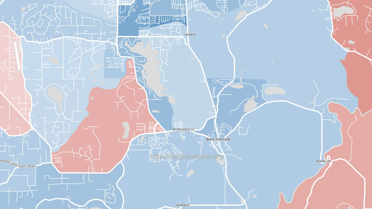 98010, WA block-group political-lean map