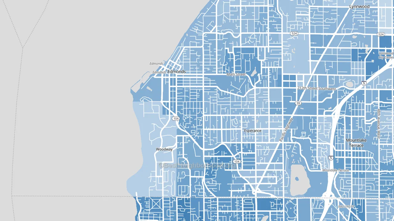 98020, WA block-group political-lean map