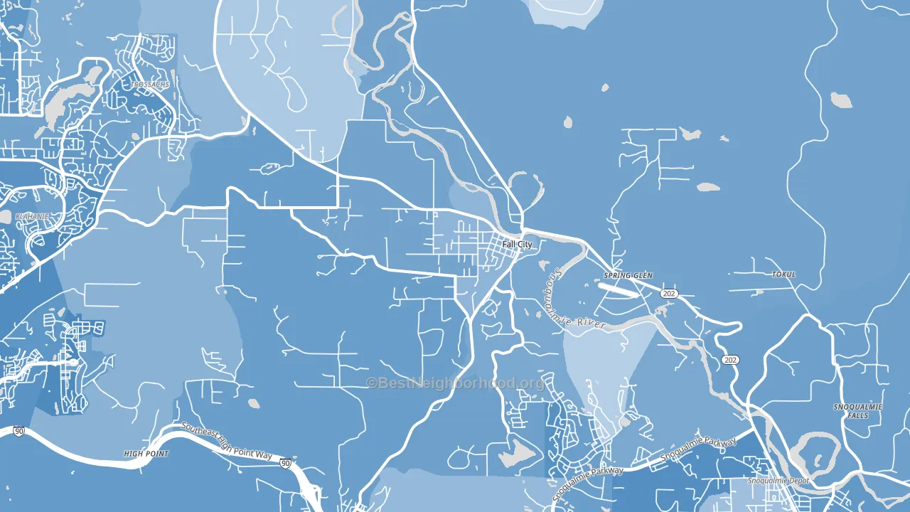 98024, WA block-group political-lean map