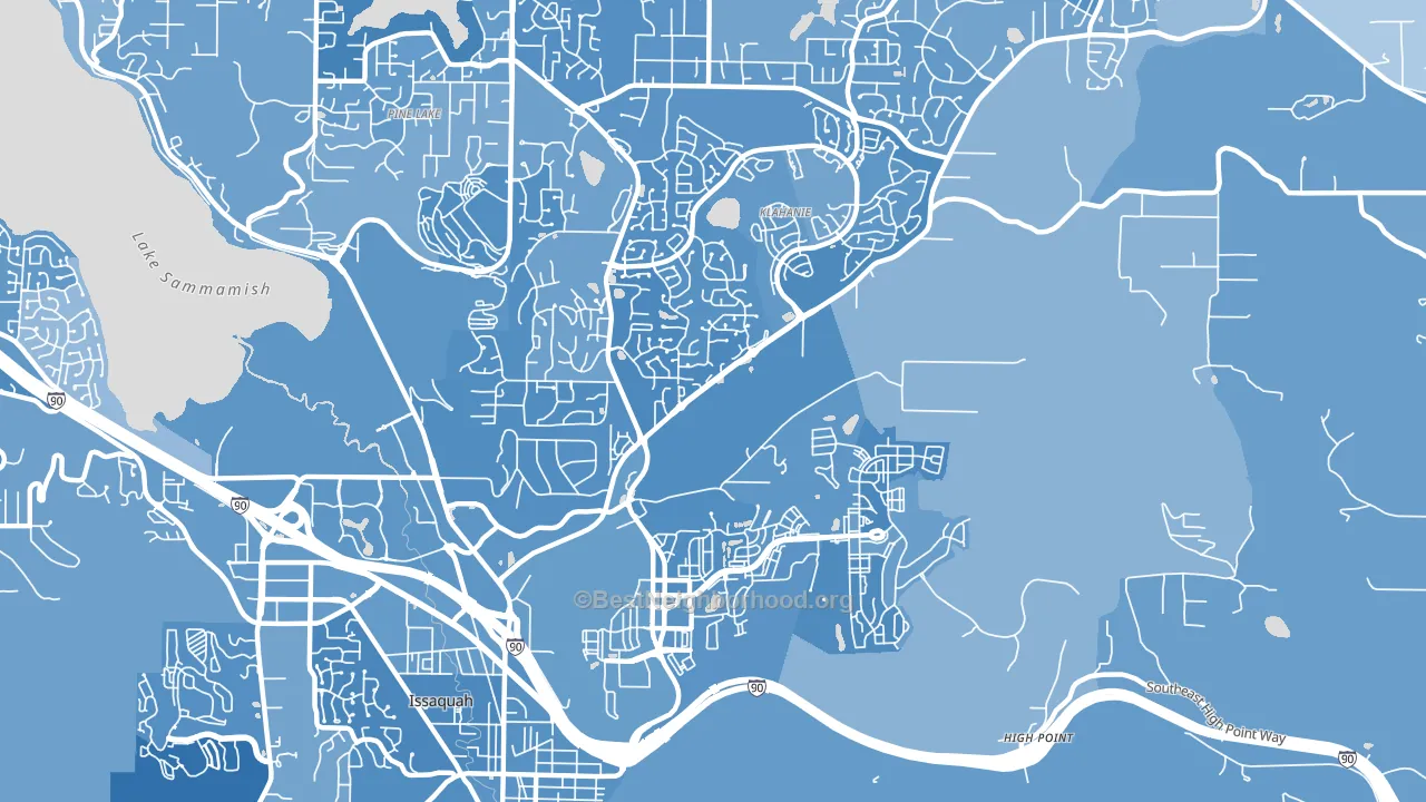 98029, WA block-group political-lean map