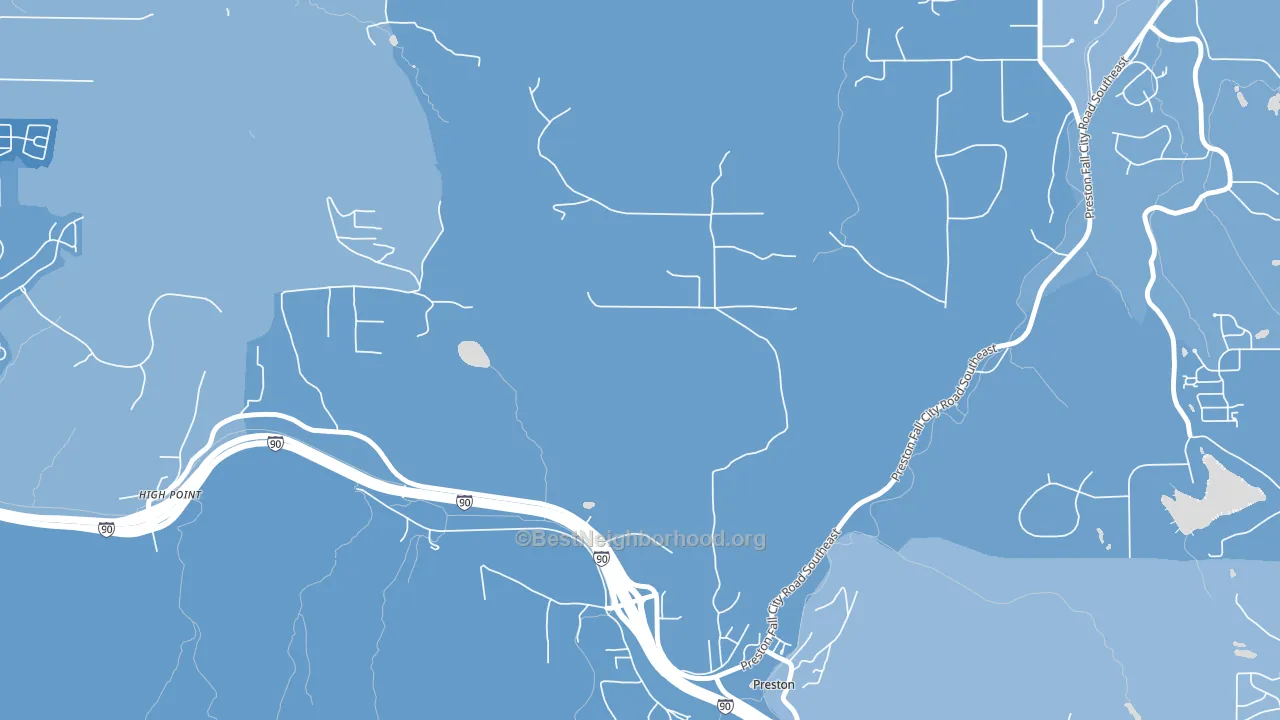 98050, WA block-group political-lean map