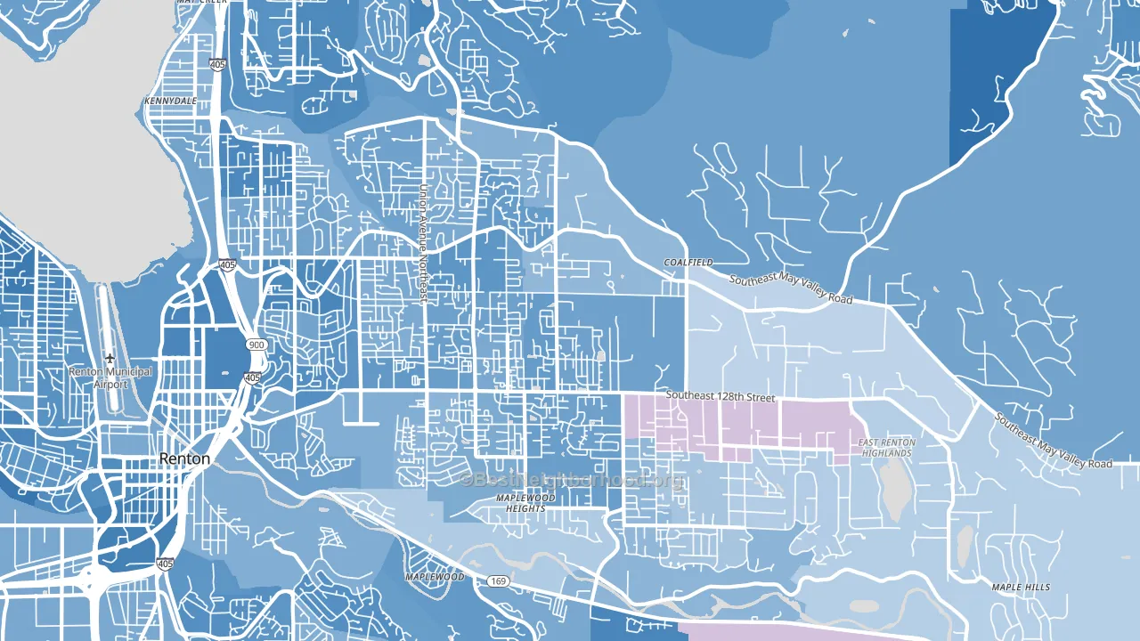 98059, WA block-group political-lean map