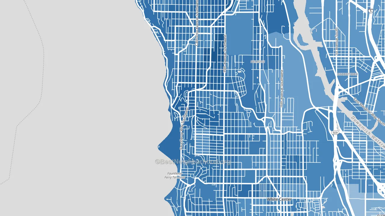 98136, WA block-group political-lean map