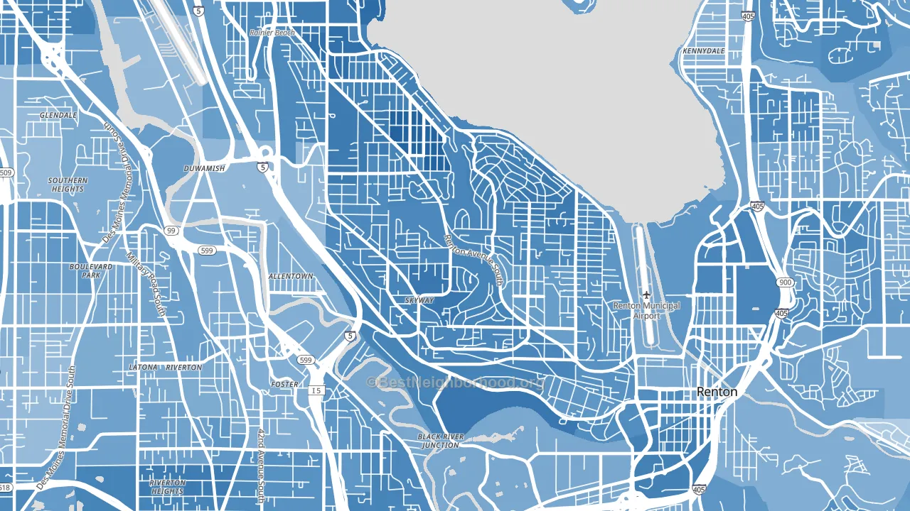 98178, WA block-group political-lean map