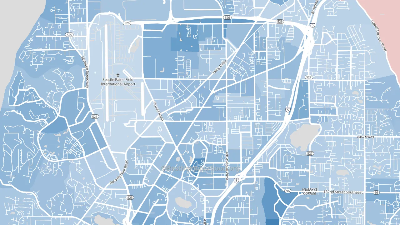 98204, WA block-group political-lean map