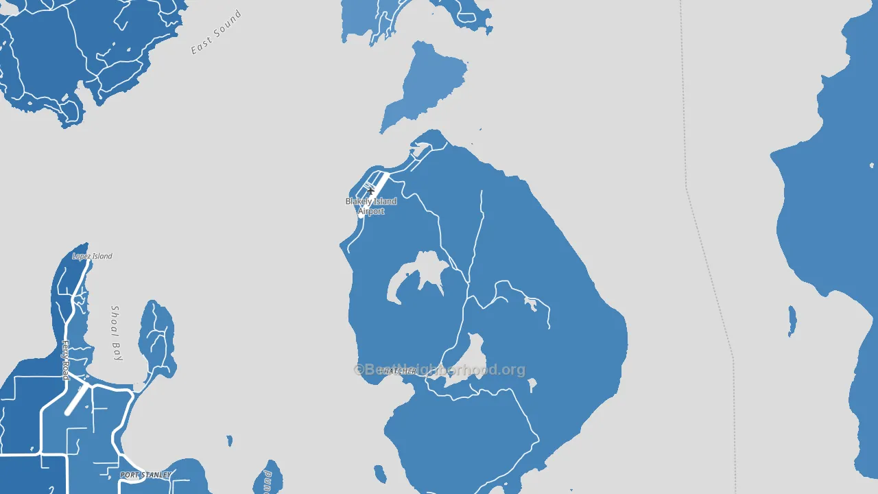 98222, WA block-group political-lean map