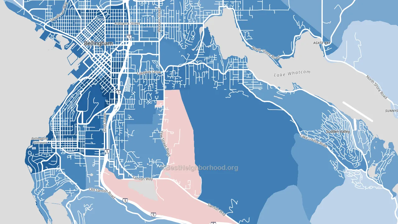 98229, WA block-group political-lean map