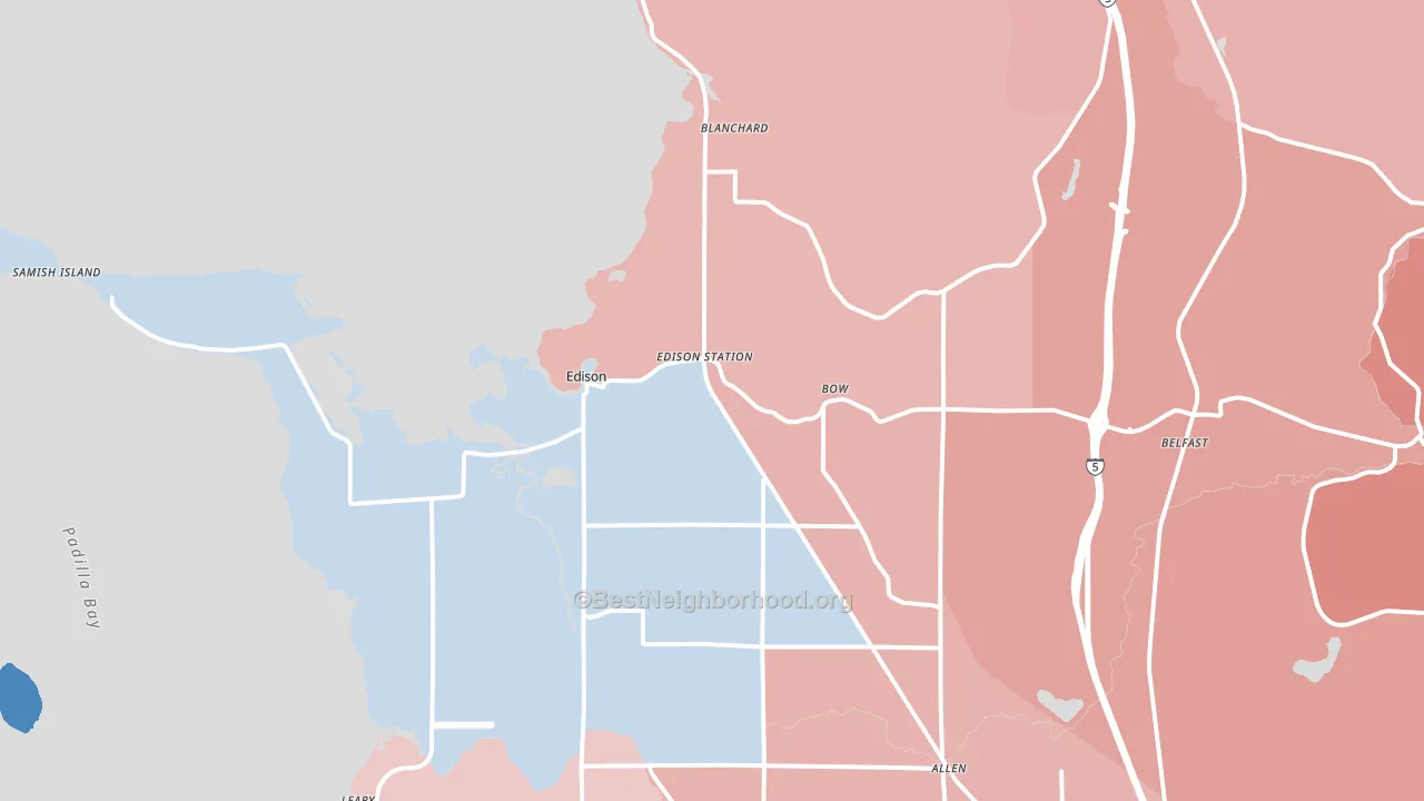 98232, WA block-group political-lean map