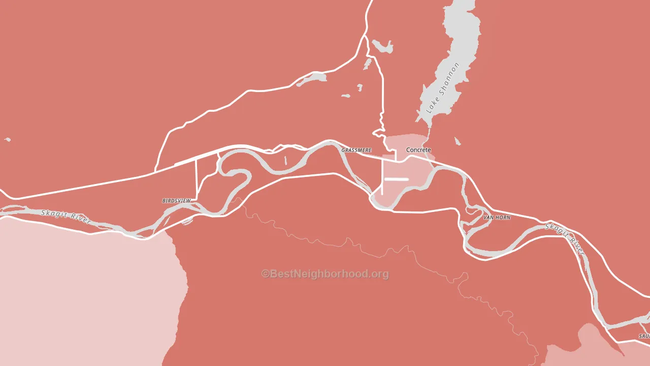98237, WA block-group political-lean map