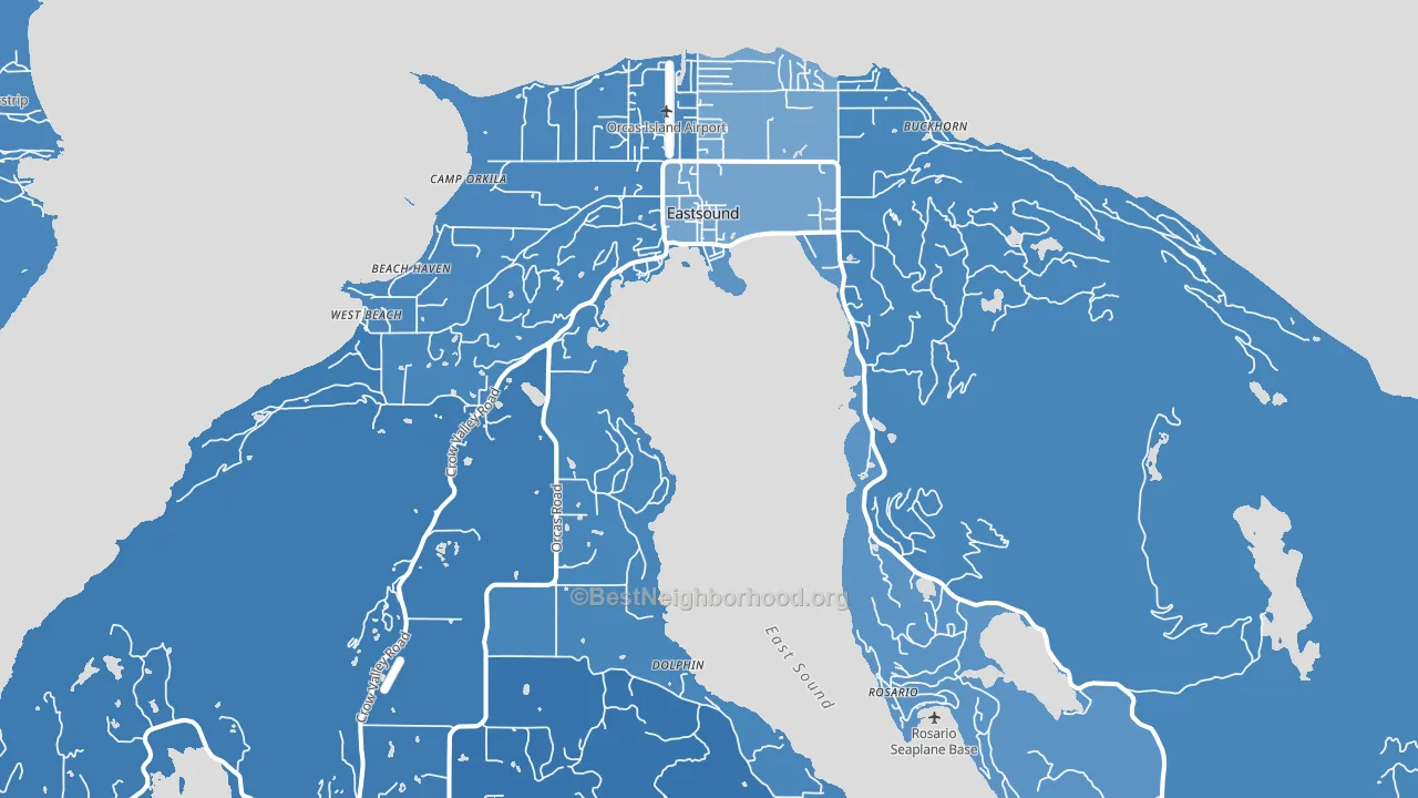 98245, WA block-group political-lean map