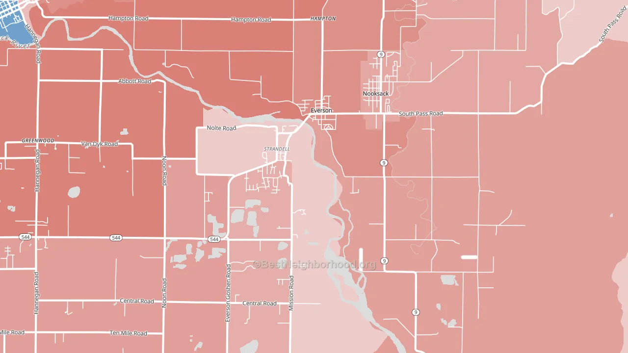 98247, WA block-group political-lean map