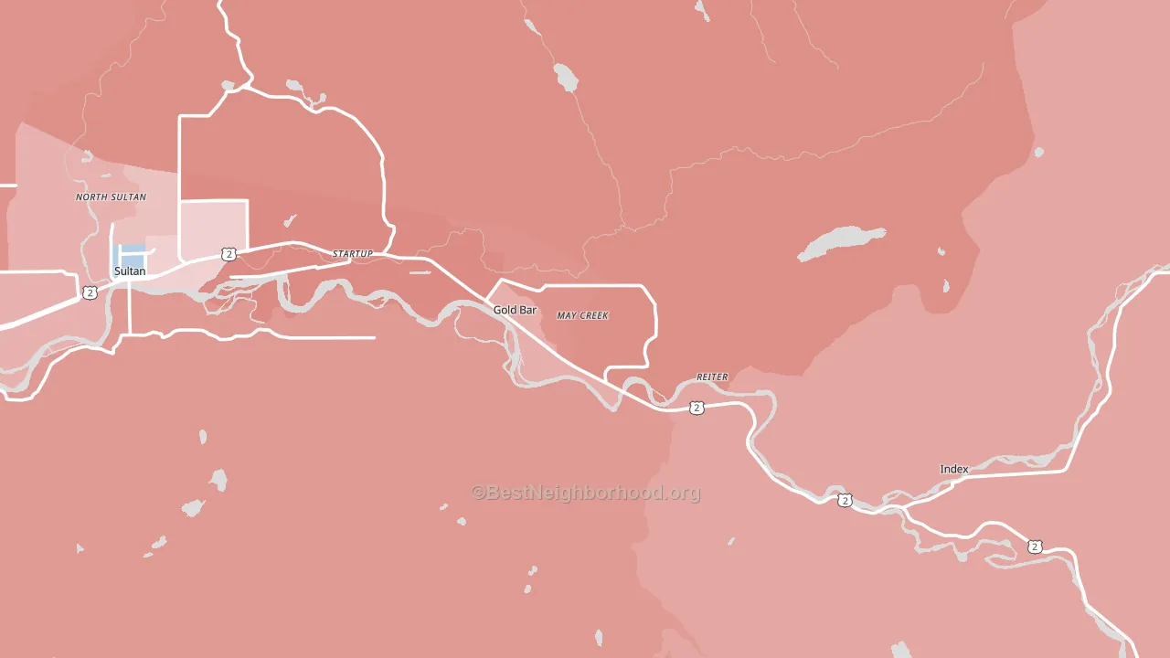 98251, WA block-group political-lean map