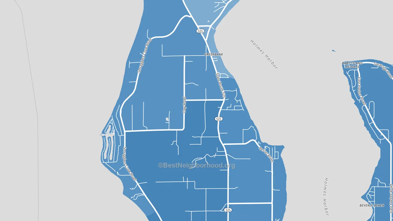 98253, WA block-group political-lean map