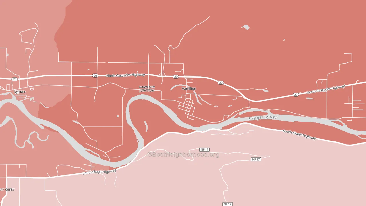 98255, WA block-group political-lean map