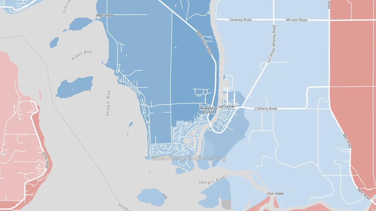 98257, WA block-group political-lean map