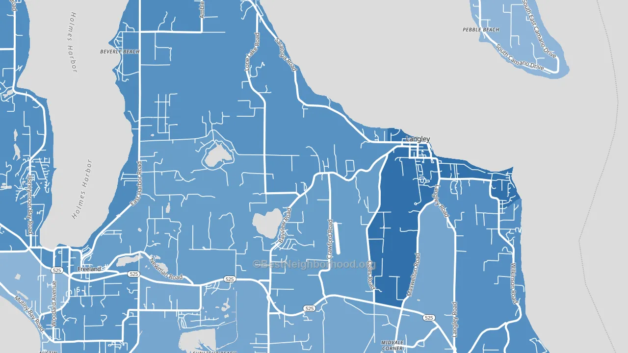 98260, WA block-group political-lean map