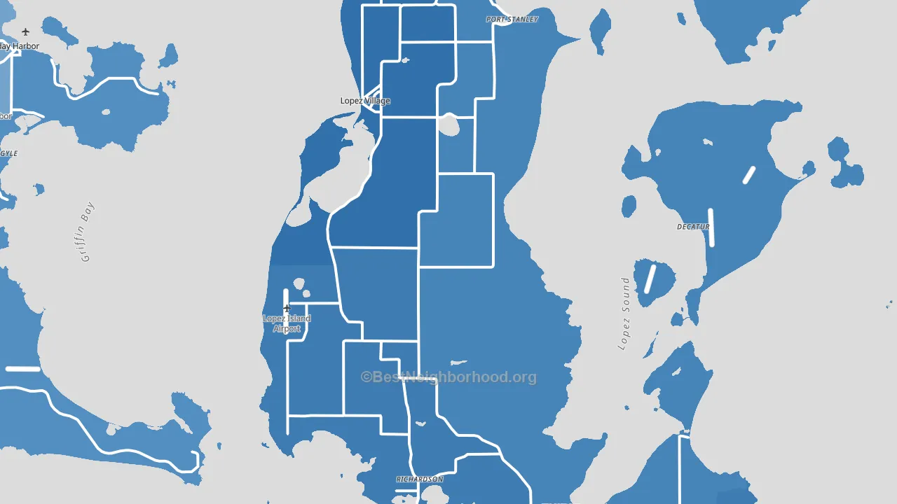 98261, WA block-group political-lean map